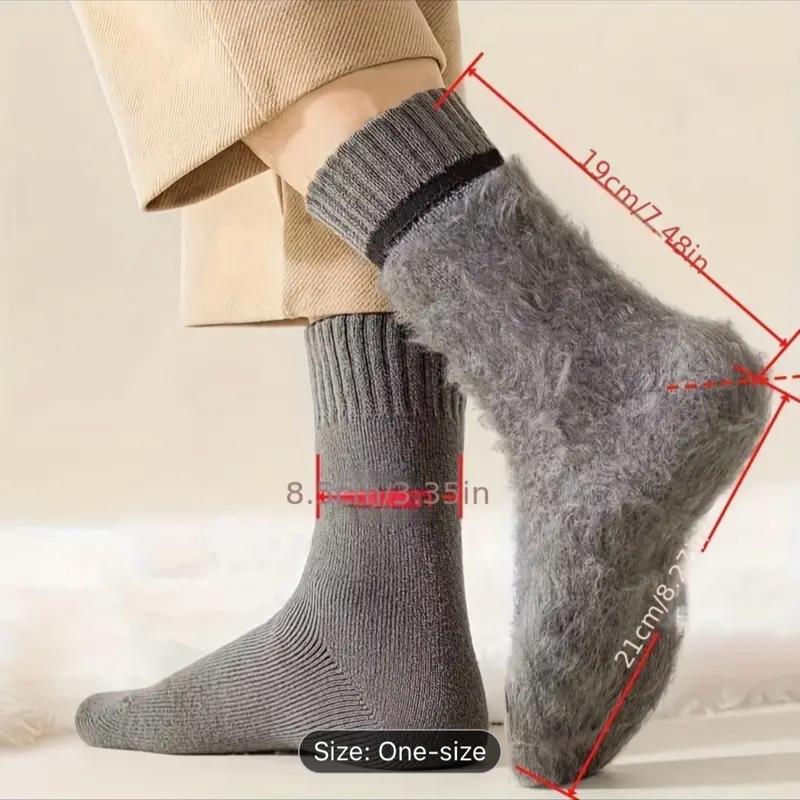 Men's Ultra-Soft Fleece Winter Socks - Cozy, Thick & Warm - Perfect Christmas Gift Idea for Dad, Husband, or Boyfriend Thermal Warmer Menswear