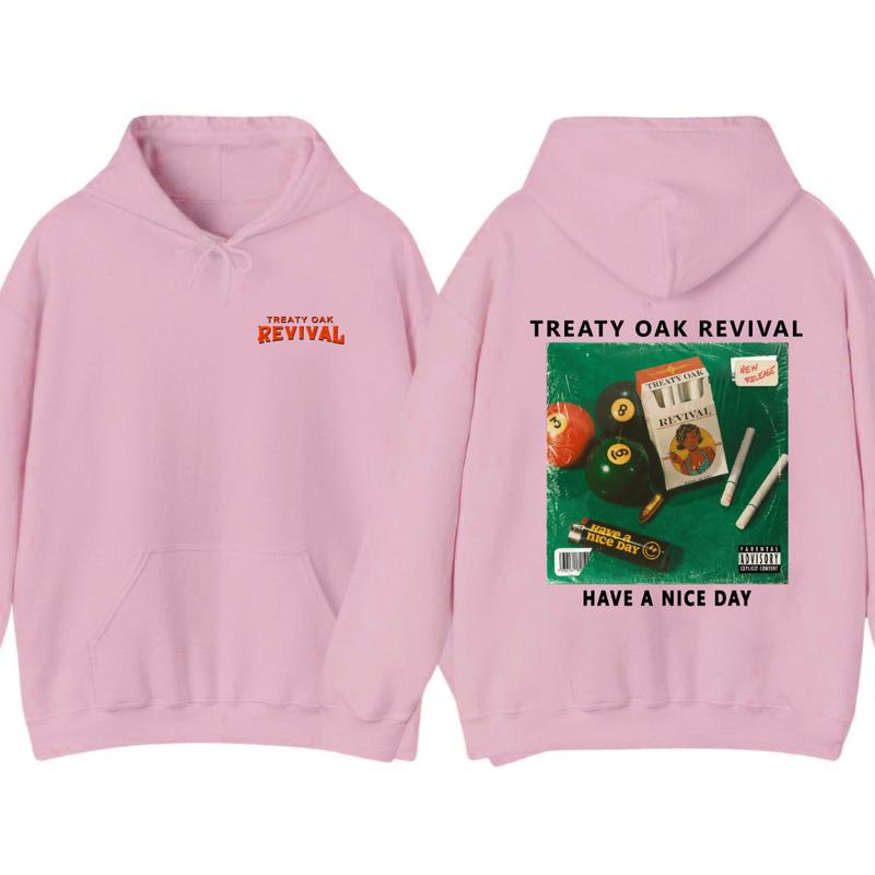 Treaty Oak Revival Hoodie - Unique Album Cover Design With Pool Balls And, Ideal For Music Fans And Street Fashion Enthusiasts, Tops Trending, Cotton Menswear, Casual Graphic Hoodie, Gif For All