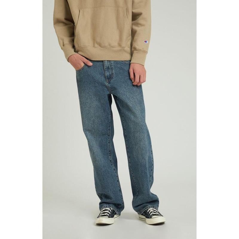 PacSun Men's Tinted Medium Indigo Baggy Jeans