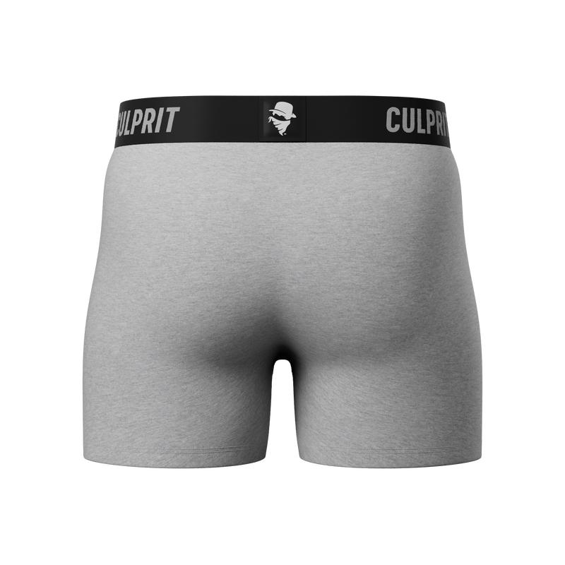 Heather Grey ️ Boxers w fly