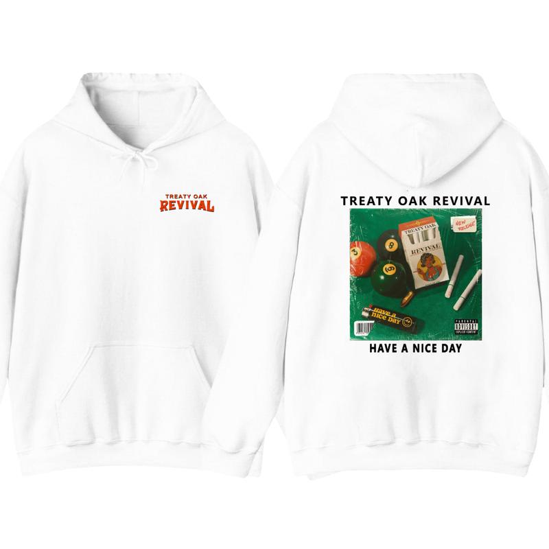 Treaty Oak Revival Hoodie - Unique Album Cover Design With Pool Balls And, Ideal For Music Fans And Street Fashion Enthusiasts, Tops Trending, Cotton Menswear, Casual Graphic Hoodie, Gif For All