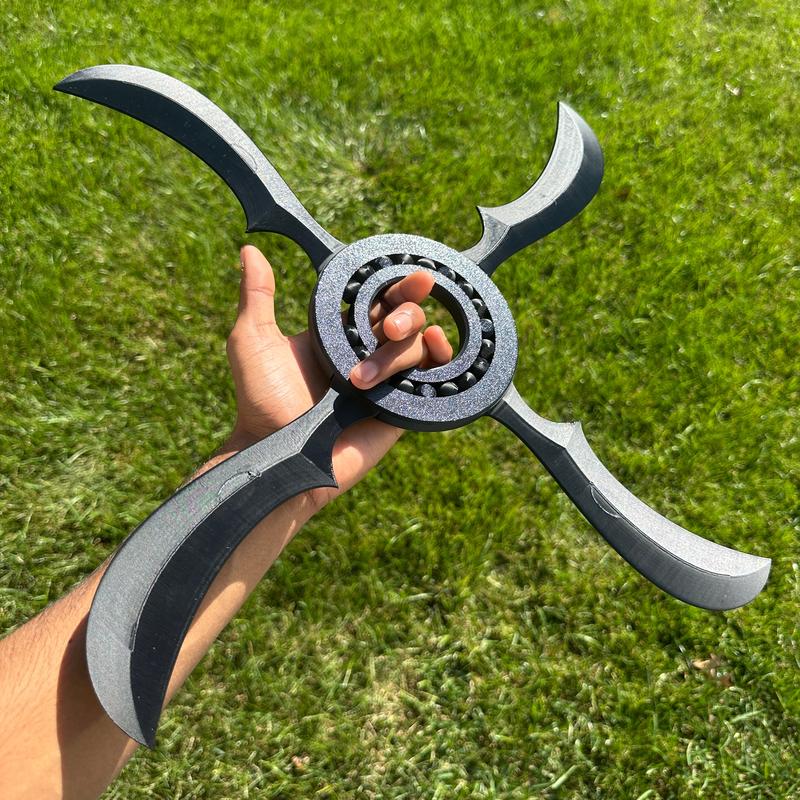 Naruto Demon Wind Cosplay Spinning Shuriken, Ball Bearings, 3D printed, Prop, Costume Accessories Menswear Aesthetic