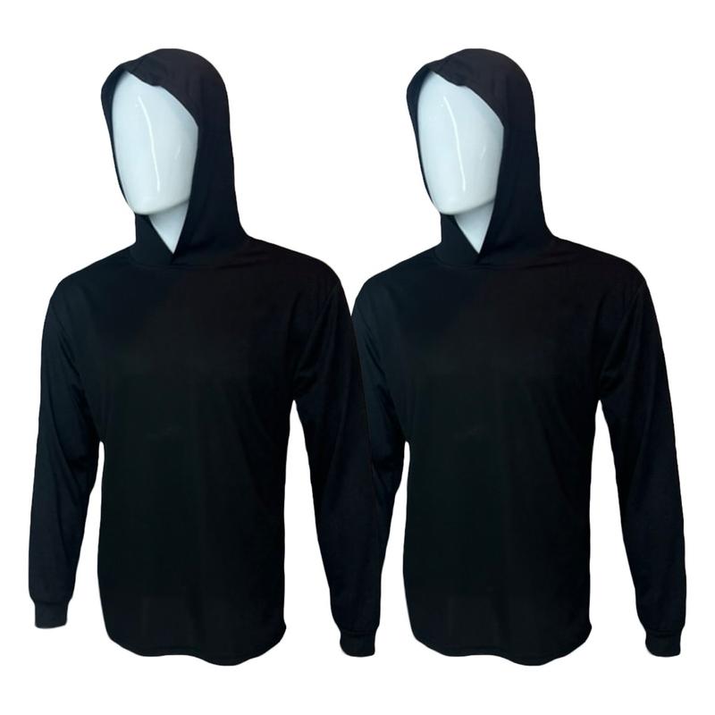 2 PACK - Hi Vis Long Sleeve Safety Shirt with Hoodie - Birdeye Quickdry Material