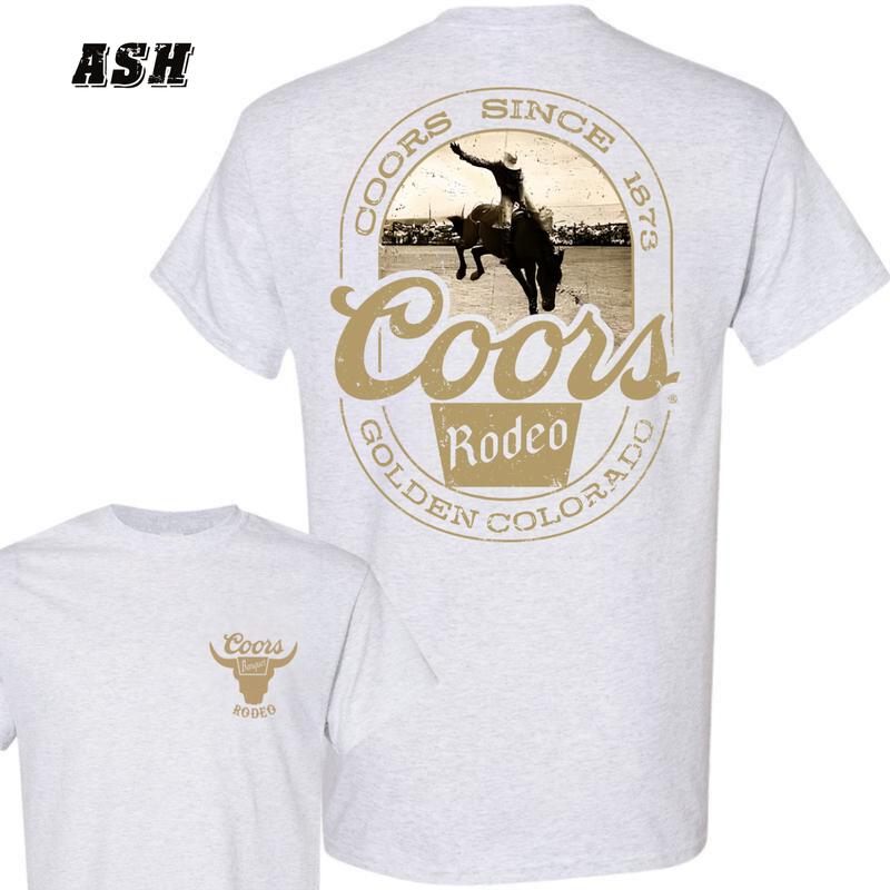 Coors Rodeo T-shirt - Vintage Rodeo Design With Bull Rider - Unisex Black Tee , Perfect For Beer Lovers And Rodeo Fans , Comfortable And Stylish , Great For Everyday Wear Menswear Top Crewneck Underwear