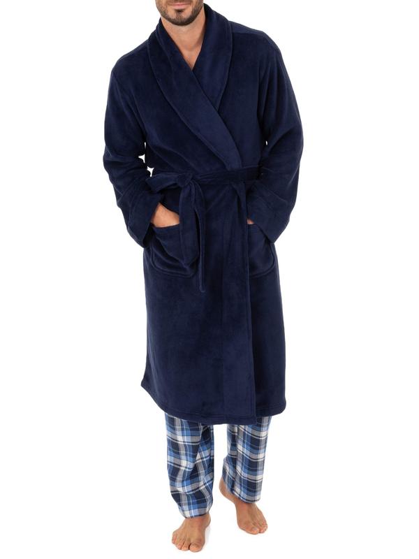 Fruit of the Loom Men's Push Robe for Sleepwear and Homewear - Gowns, Menswear- One Size Men's Cozy