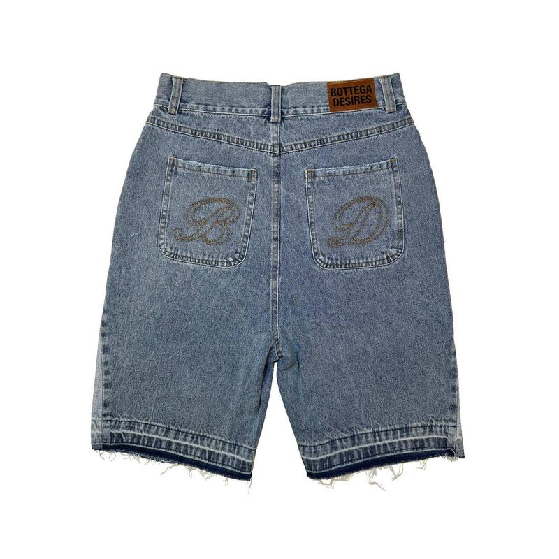 New Fashion Men's Fried Street Loose Fifth Pants Fashion Retro Alphabet Denim Shorts