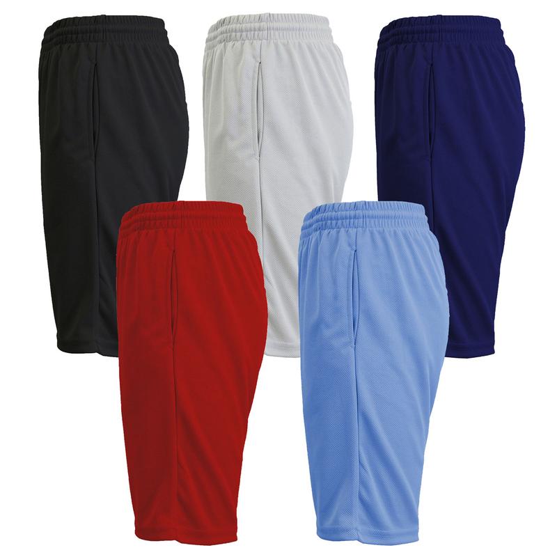 Men's 5-Pack Moisture-Wicking Performance Active Mesh Shorts Menswear