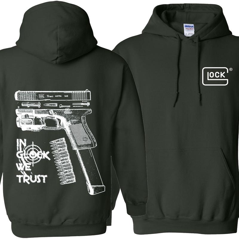 In GL0ck We Trust Hoodie Men's & Women's Classic Fit Long Sleeve Hoodie - Menswear