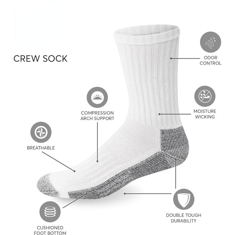 Men's Work Socks, 6-Pack