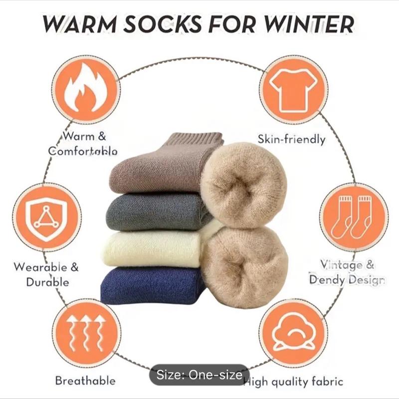 Men's Ultra-Soft Fleece Winter Socks - Cozy, Thick & Warm - Perfect Christmas Gift Idea for Dad, Husband, or Boyfriend Thermal Warmer Menswear