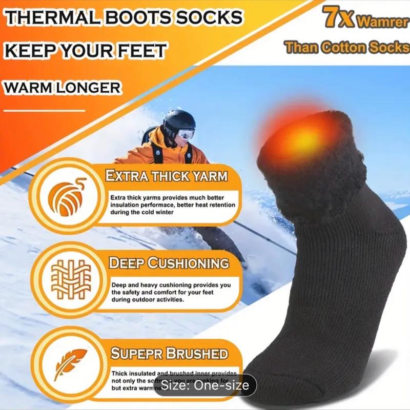 Men's Ultra-Soft Fleece Winter Socks - Cozy, Thick & Warm - Perfect Christmas Gift Idea for Dad, Husband, or Boyfriend Thermal Warmer Menswear