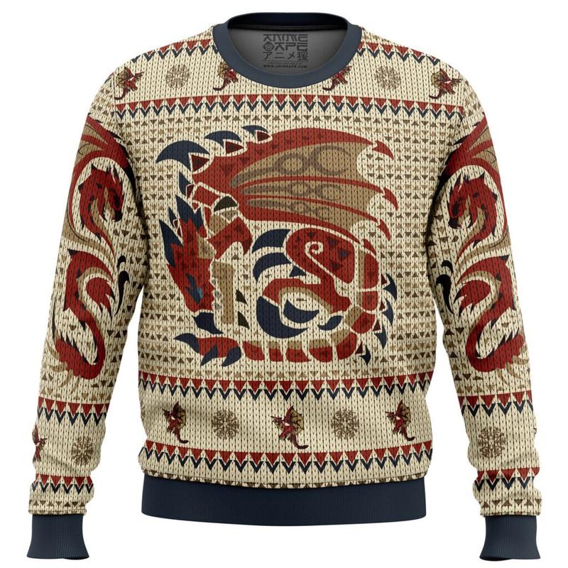 Rathalos Monster Hunter Ugly Christmas Sweater Classic Menswear