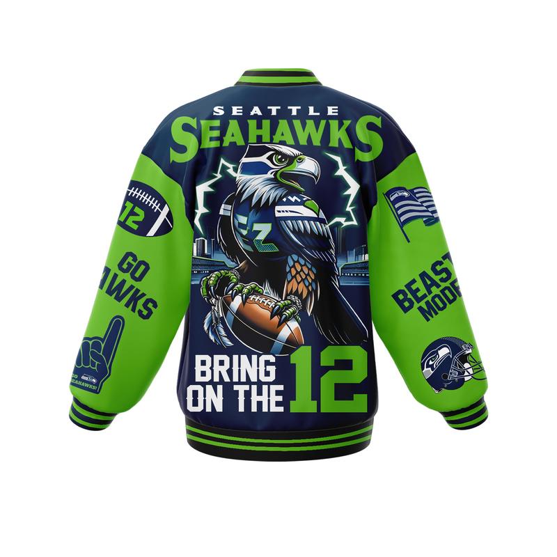 Seattle Seahawks NFL New Bomber Baseball Jacket For Fan