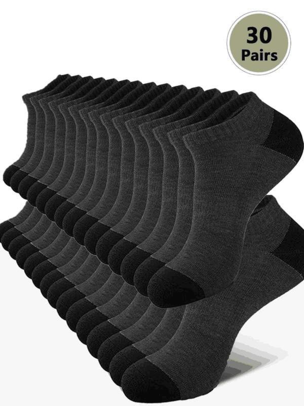 Men's Colorblock Ankle Socks, Low Cut Comfy Breathable Socks for Men, Multi-pack Knit Socks for Daily Wear, Menswear, Casual Men's Socks & Hosiery, Socks for Men