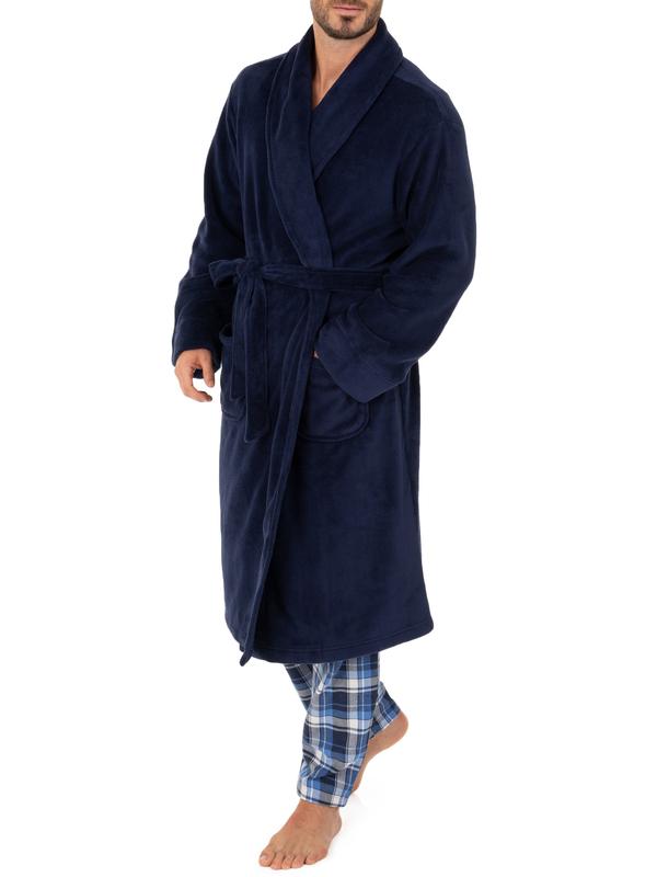 Fruit of the Loom Men's Push Robe for Sleepwear and Homewear - Gowns, Menswear- One Size Men's Cozy