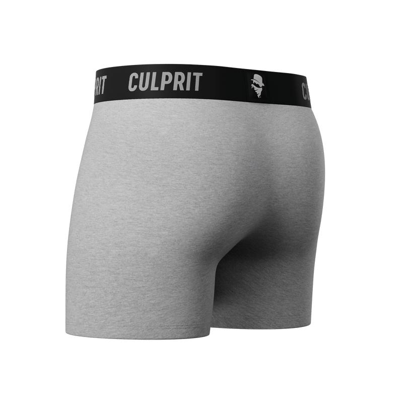 Heather Grey ️ Boxers w fly