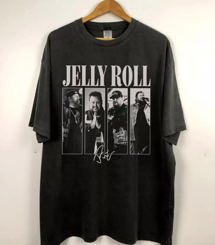 Vintage Jelly Roll Rapper Tshirt, Beautifully Broken Shirt, Jelly Roll Tour Merch 2024 Menswear Top