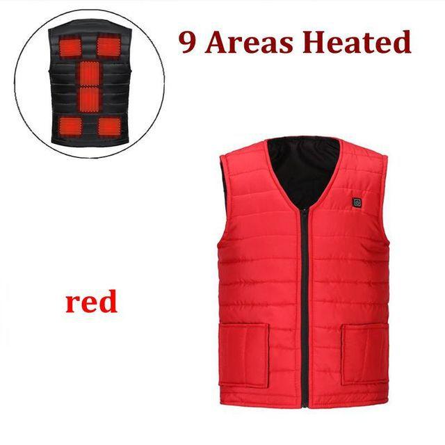 Winter 9 Heating Clothes Intelligent Heating Vest Warm Clothing USB Charging Electric Heating Vest Coat in Stock