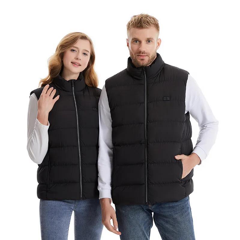 HEATENERGY men's and women's dual touch LED heating vest with 15 hot zones and battery pack - top, men's clothing Intelligent electric vest heating suit with constant temperature and full body heating vest Menswear Gilet