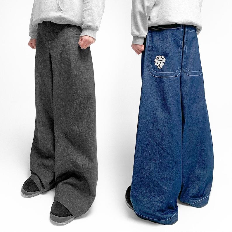 Baggy Jeans, Skateboard Jeans, Wide Leg Jeans, Y2k Vintage Hip Hop Rapper, Streetwear Jeans, Y2K Jeans, Vintage Jeans