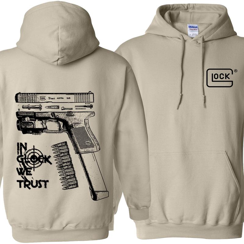 In GL0ck We Trust Hoodie Men's & Women's Classic Fit Long Sleeve Hoodie - Menswear