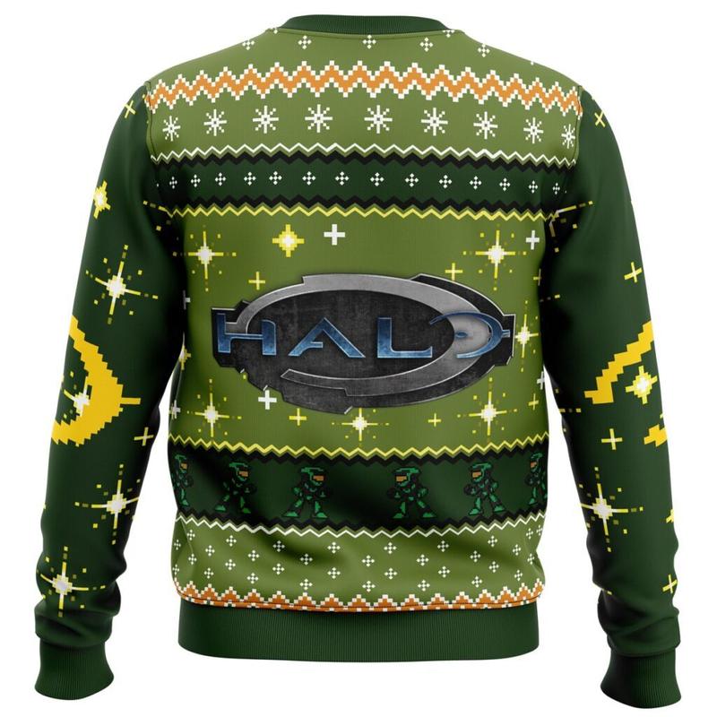 Happy Halo-Days Halo Ugly Christmas Sweater Classic Festive