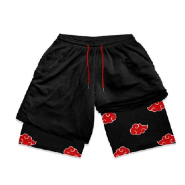 Hammanli Naruto shorts, 3D digital printed board shorts, men's summer 2024