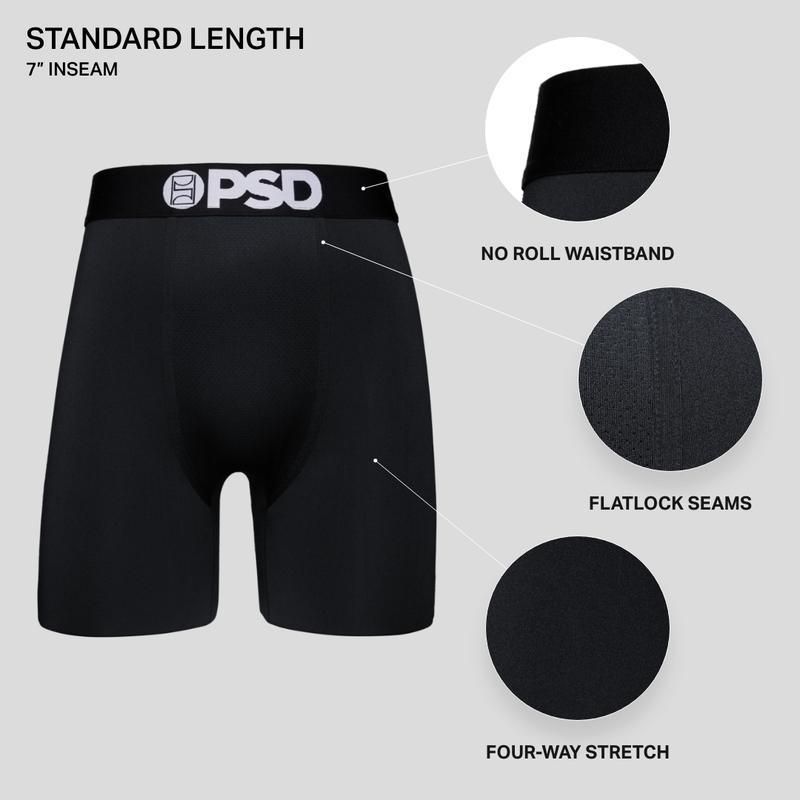 PSD Men's Warface Highkey Boxer Brief - Standard Length 7 Inch Inseam, Moisture-Wicking 4-Way Stretch Fabric