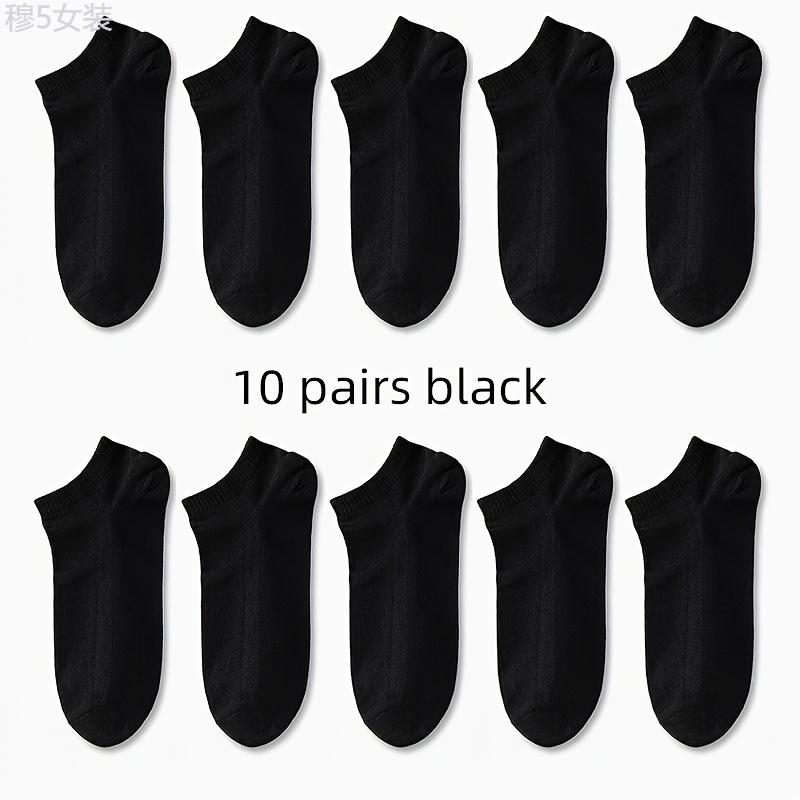 5 10 20pairs Unisex Solid No Show Socks, Comfy Breathable Casual Soft Socks For Men's & Women's Outdoor Activities Fabric Menswear