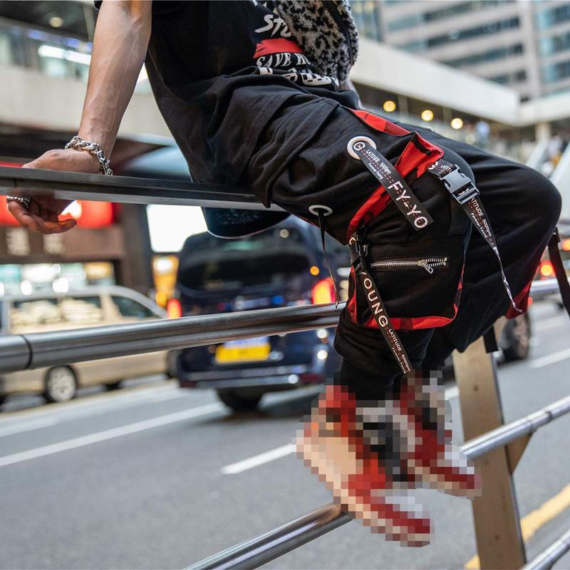 Men's Jogger Pants Punk Cargo Cyberpunk Hip Hop Gothic Baggy Techwear Hip Hop Harem Pants Streetwear Track Pants