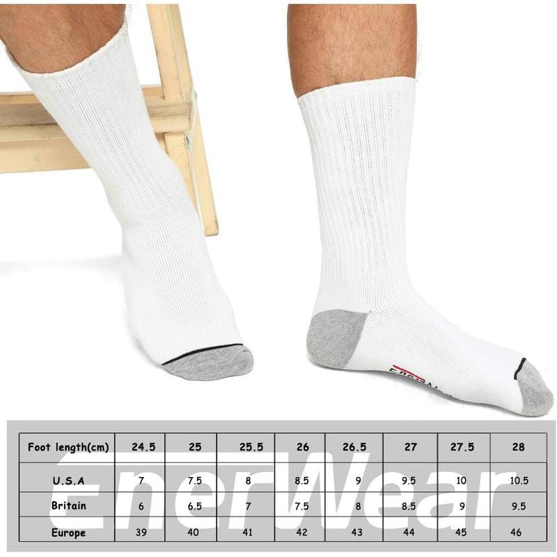 10 Pack Unisex Cotton Moisture Wicking Cushion Crew Socks