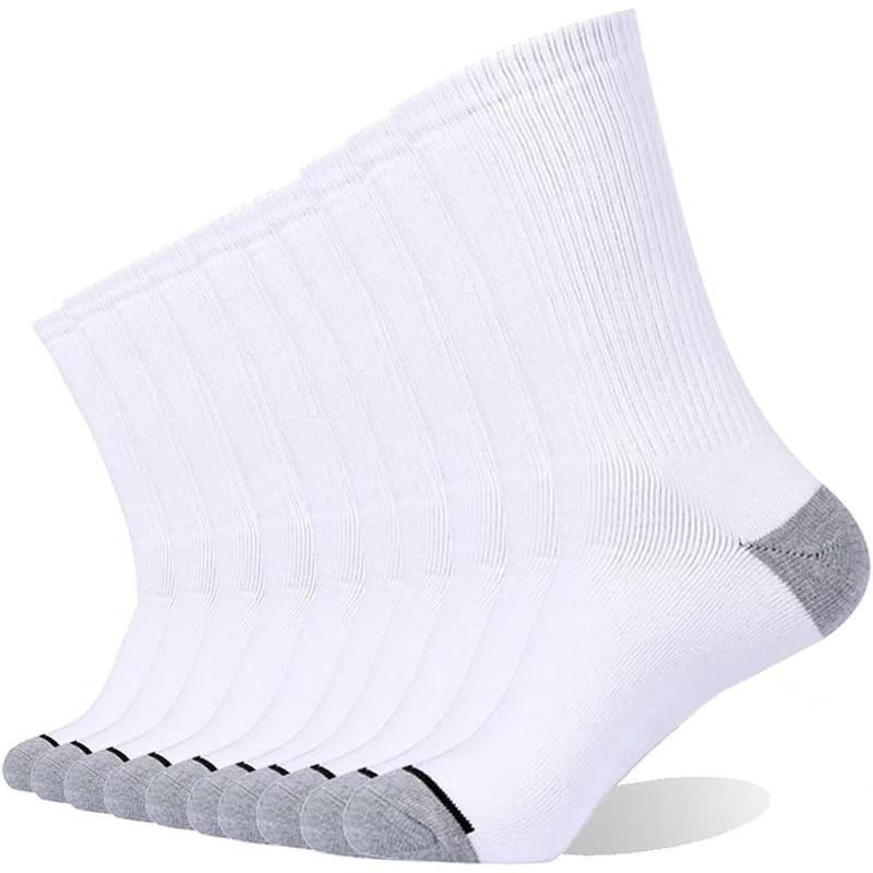 10 Pack Unisex Cotton Moisture Wicking Cushion Crew Socks