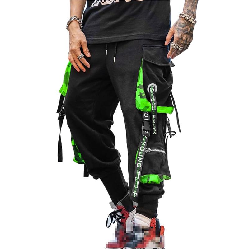 Men's Jogger Pants Punk Cargo Cyberpunk Hip Hop Gothic Baggy Techwear Hip Hop Harem Pants Streetwear Track Pants