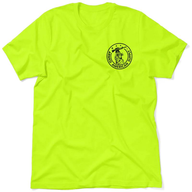 Jobsite Safety - Hi Visibility Safety Yellow Work T-Shirt Jersey Menswear