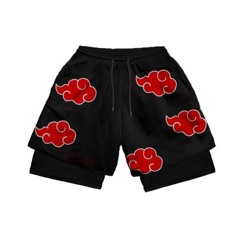 Hammanli Naruto shorts, 3D digital printed board shorts, men's summer 2024