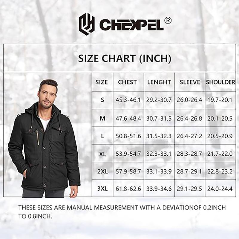 Men's Winter Jackets with Removable Hood Fleece Lined Cotton Military Work Jackets Outerwear Coats with Pockets,Jacket for Fall & Winter, Back To School Outfits, Drippy Outfits, Streetwear, Men Clothing, Men's Going Out Outfit for Daily Wear zip  up