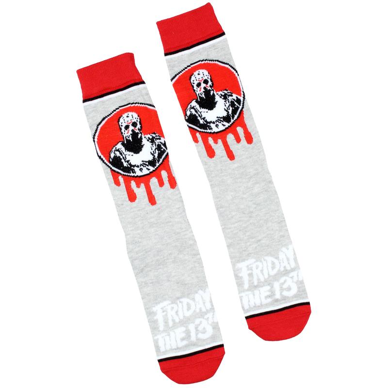 Friday The 13th Jason Voorhees Socks Men's Horror Slasher Film 3 Pack Mid-Calf Adult Crew Socks