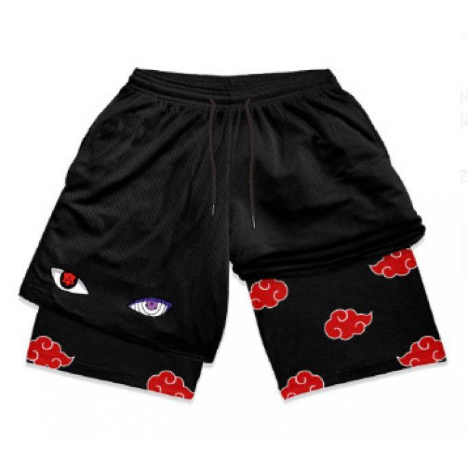 Hammanli Naruto shorts, 3D digital printed board shorts, men's summer 2024