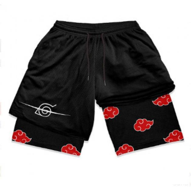 Hammanli Naruto shorts, 3D digital printed board shorts, men's summer 2024