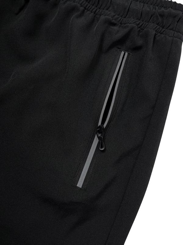 Men's Plain Drawstring Waist Shorts, Casual Breathable Zipper Pocket Straight Leg Shorts for Summer, Mens Summer Shorts, Mens Shorts, Fashion Men's Bottoms for Daily Wear