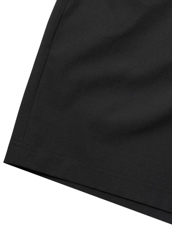 Men's Plain Drawstring Waist Shorts, Casual Breathable Zipper Pocket Straight Leg Shorts for Summer, Mens Summer Shorts, Mens Shorts, Fashion Men's Bottoms for Daily Wear