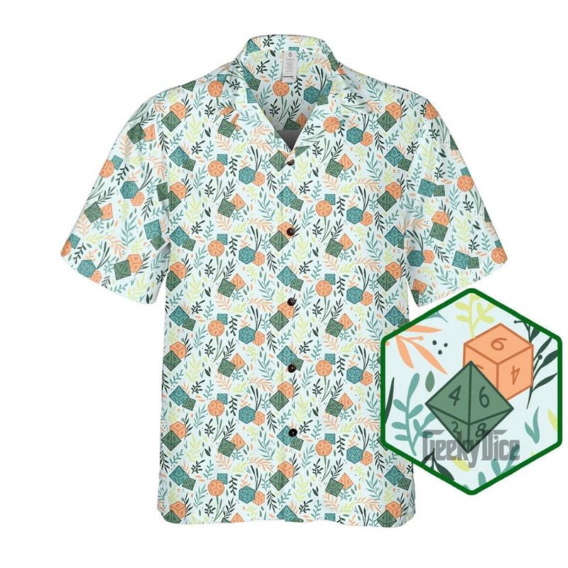 Hawaiian Dungeon Daddy Hawaiian shirt, DnD Hawaiian Shirt, DnD Dad Shirt, Dice shirt, Dungeons and dragons, DM gift, DnD Button Up , Menswear, Top, Underwear, Man, Shortsleeve, Tropical, Soft