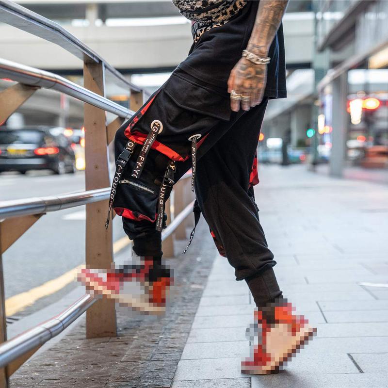 Men's Jogger Pants Punk Cargo Cyberpunk Hip Hop Gothic Baggy Techwear Hip Hop Harem Pants Streetwear Track Pants