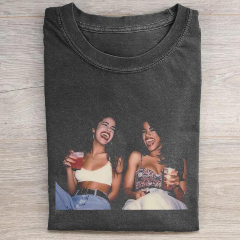 Vintage Selena and Aaliyah Tshirt, Aaliyah Shirt, Selena Shirt, Rnb Singer Shirt, Hiphop Shirt Menswear Top