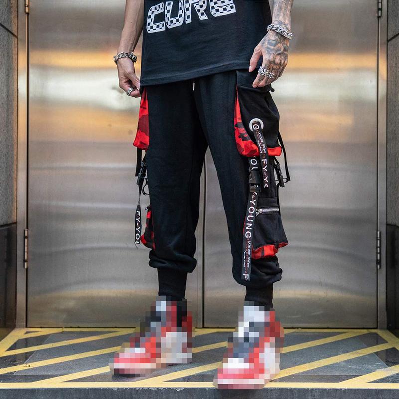 Men's Jogger Pants Punk Cargo Cyberpunk Hip Hop Gothic Baggy Techwear Hip Hop Harem Pants Streetwear Track Pants