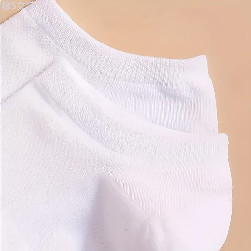 5 10 20pairs Unisex Solid No Show Socks, Comfy Breathable Casual Soft Socks For Men's & Women's Outdoor Activities Fabric Menswear