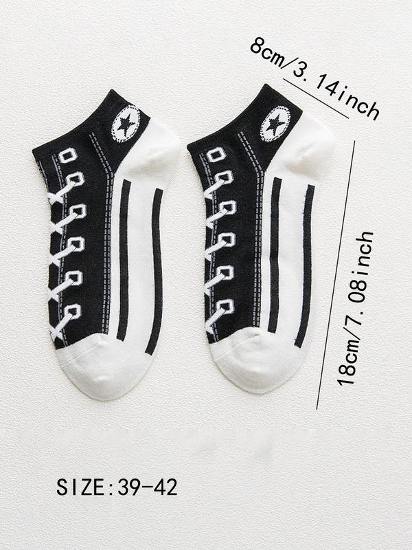 Men's All Over Print Low Cut Socks, Casual Comfy Breathable Socks for Daily Wear, Men's Socks for All Seasons