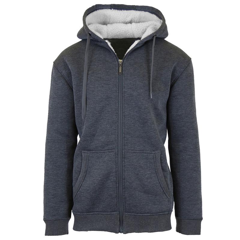 Men's Regular Fit Heavyweight Sherpa Fleece Lined Hoodie & Shacket