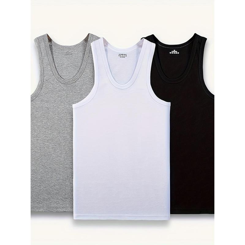 Men's Cotton Tank Top Moisture Wicking Ribbed Tank Top Lightweight Cotton Tank Top-Cutbuy