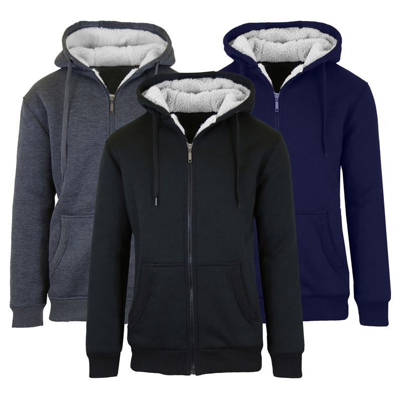 Men's Regular Fit Heavyweight Sherpa Fleece Lined Hoodie & Shacket